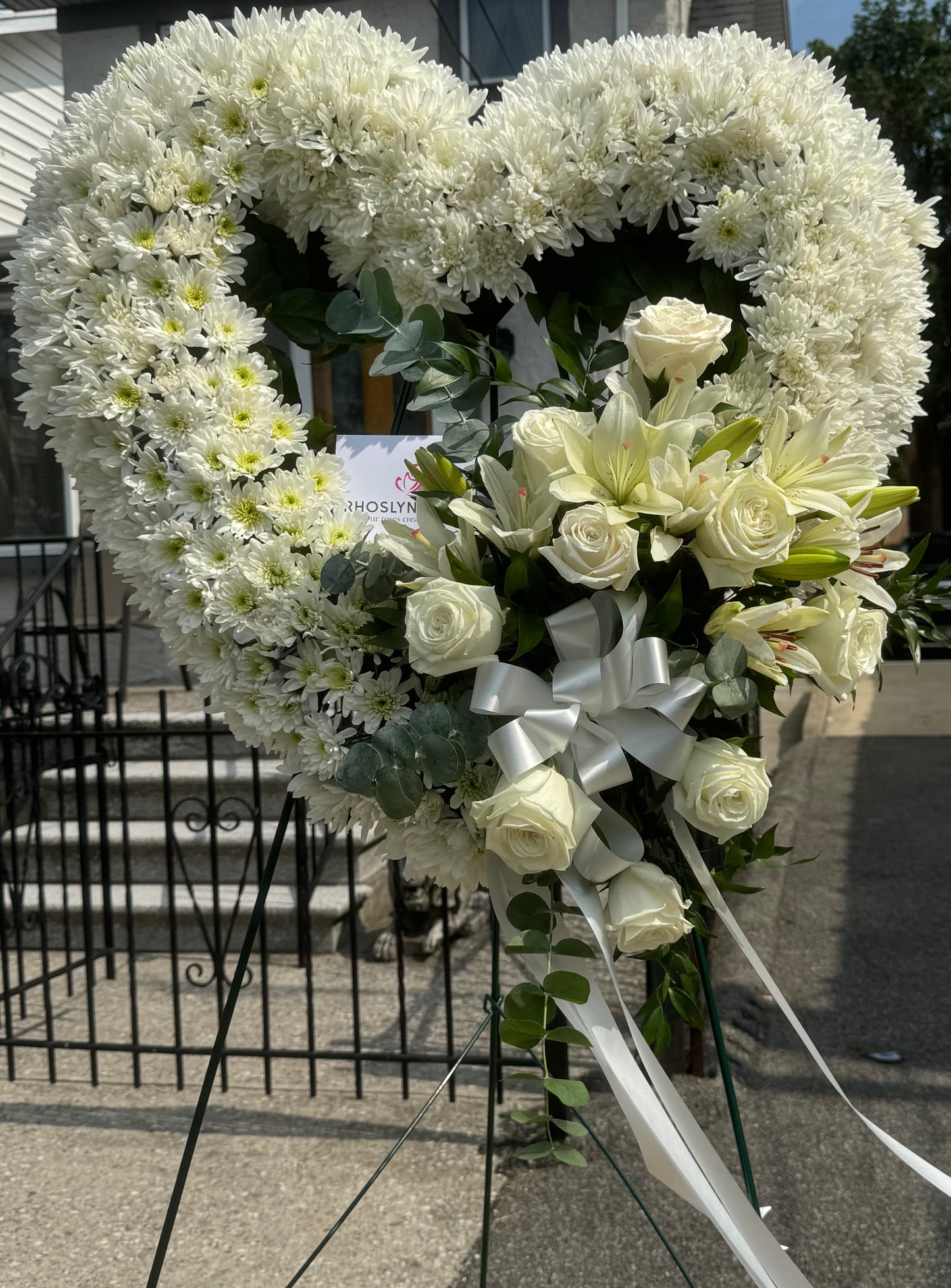 Always Remember Floral Heart Tribute