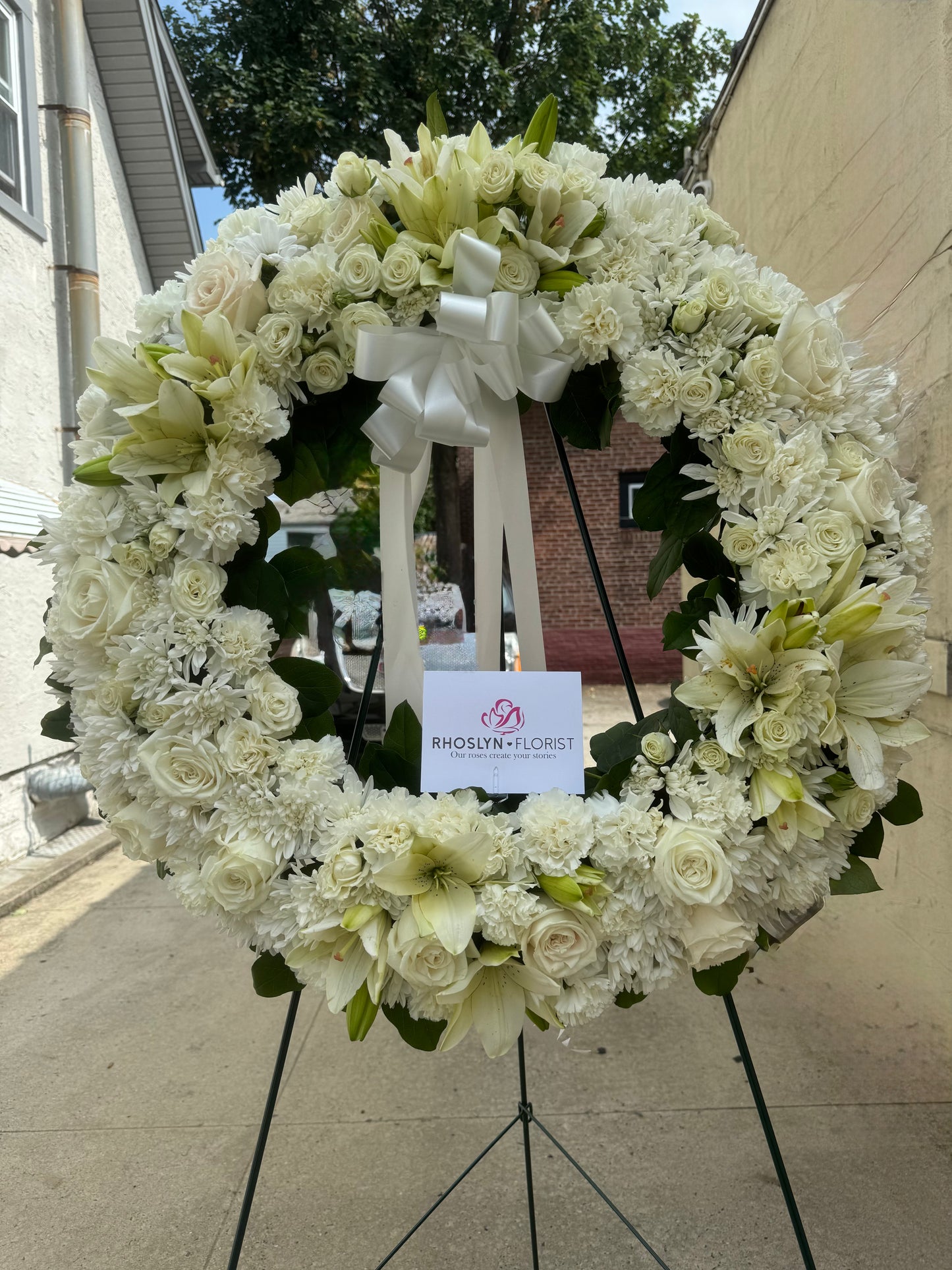 White Standing Wreath