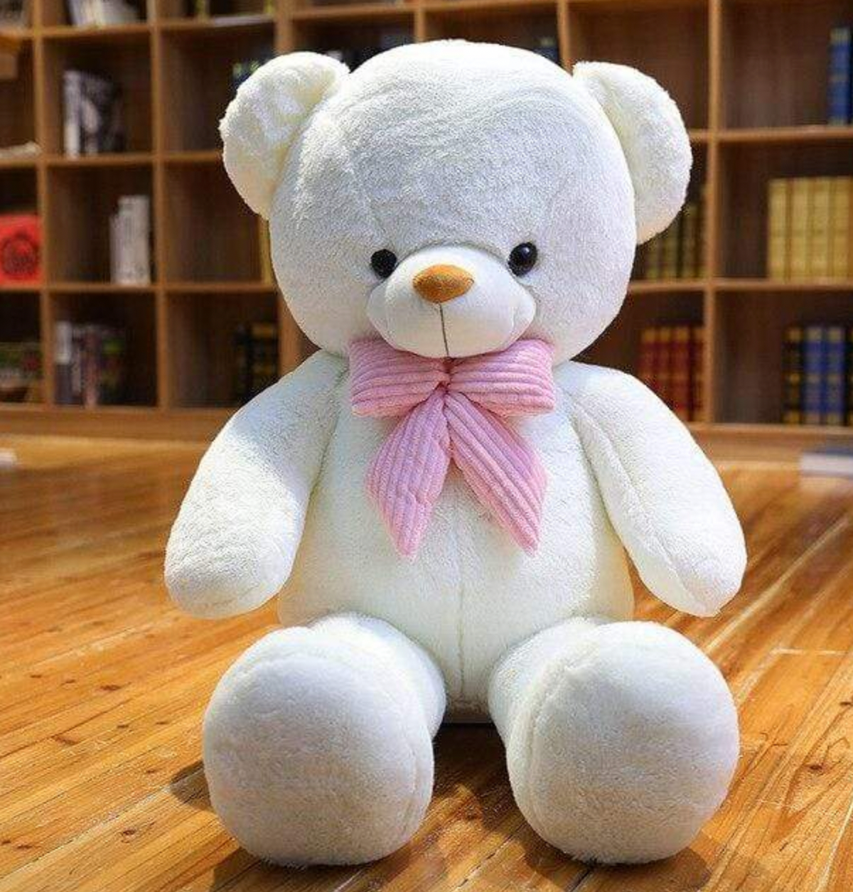 Life-Sized Giant Teddy Bear with Bow — 3.3 Feet (100 cm)