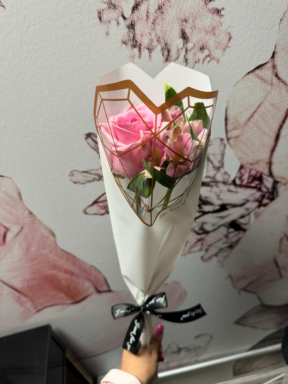 Single Rose Wrap Bouquet