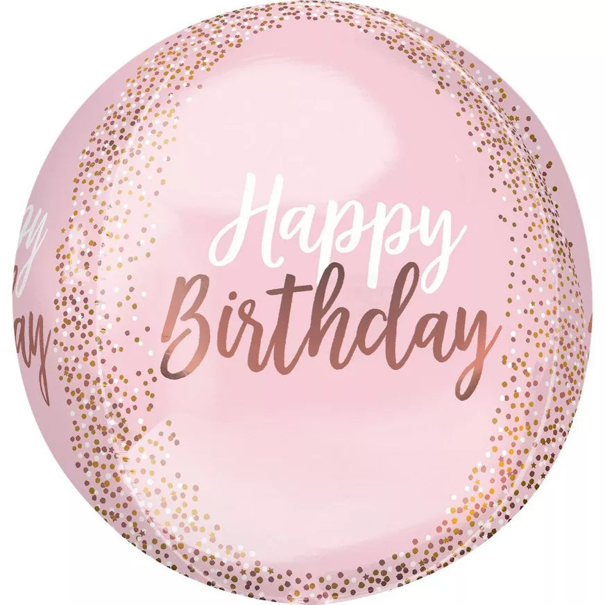 16' Blush Pink Happy Birthday Balloon
