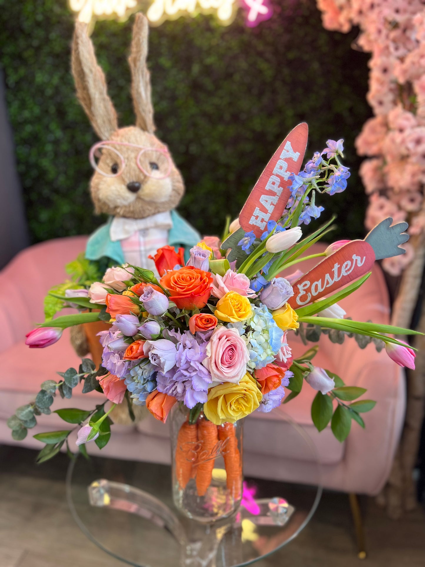 Easter Blooms Mason Jar