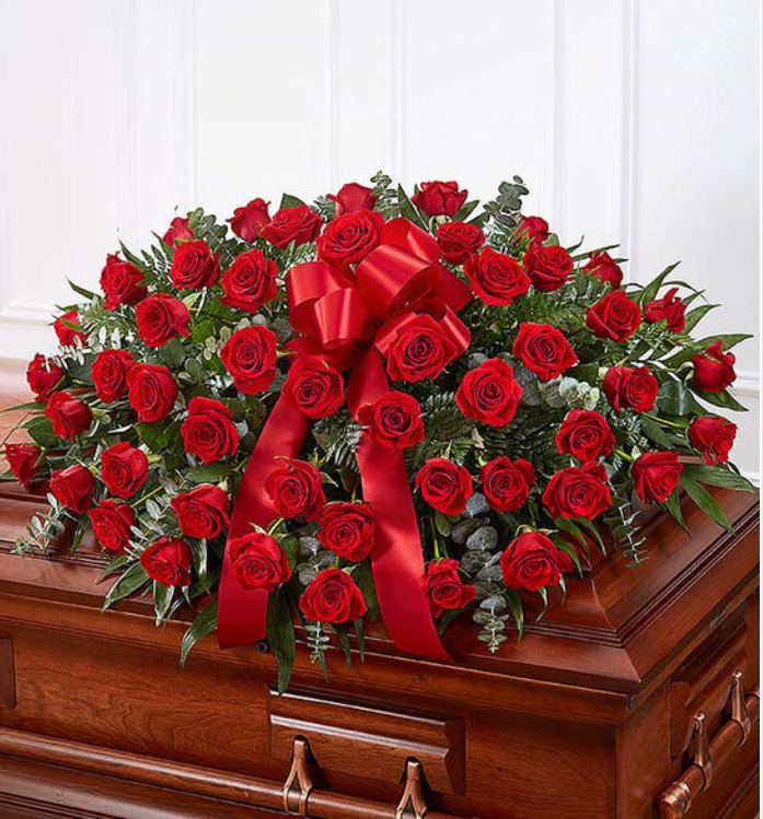 Red Rose Casket