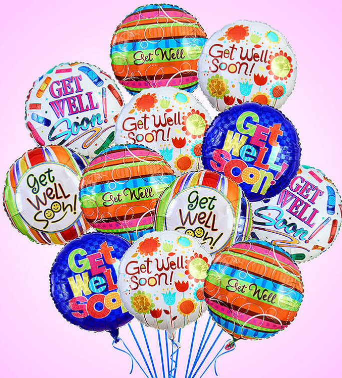 18'' Get well Mylar Balloons