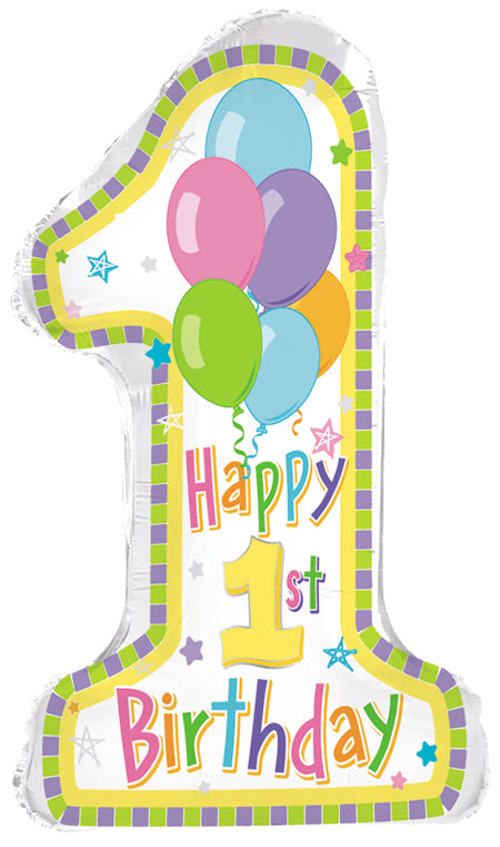 31" Happy 1st Birthday Balloon