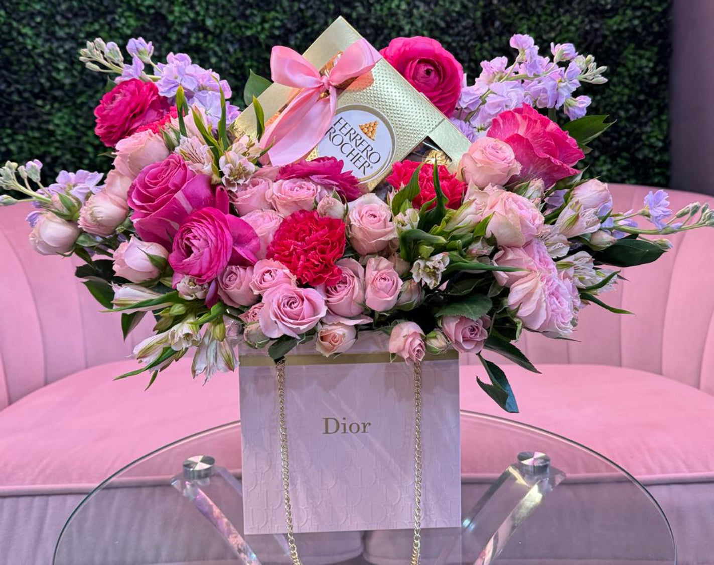 Floral bags and floral hearts