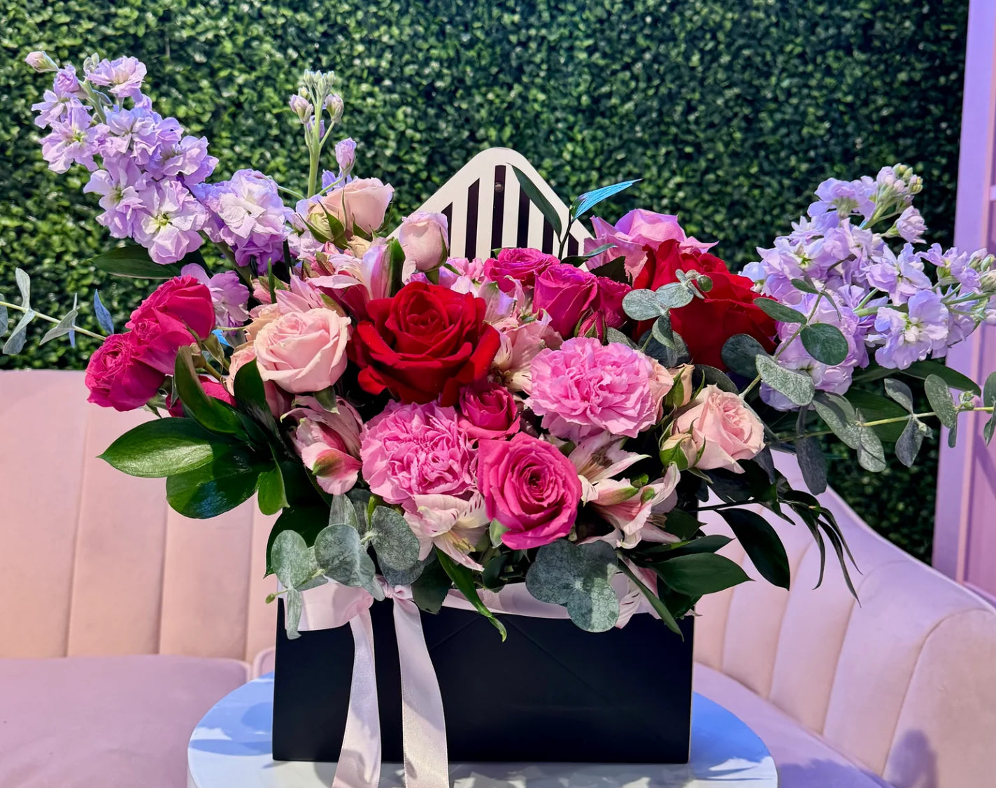 Floral bags and floral hearts