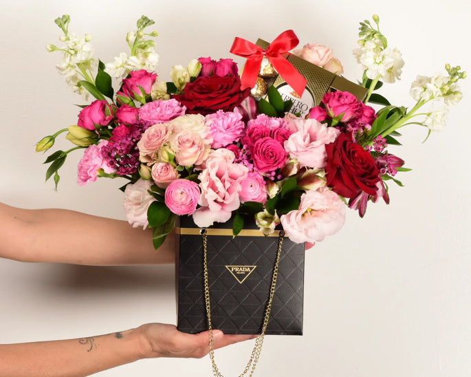 Floral bags and floral hearts