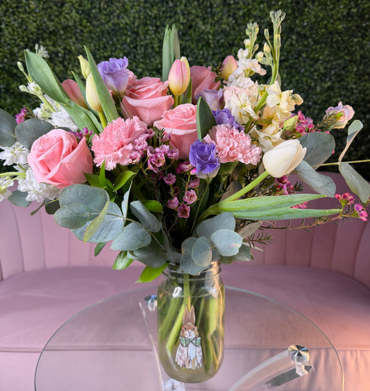 Easter Blooms Mason Jar
