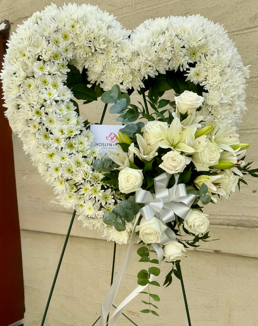 Always Remember Floral Heart Tribute