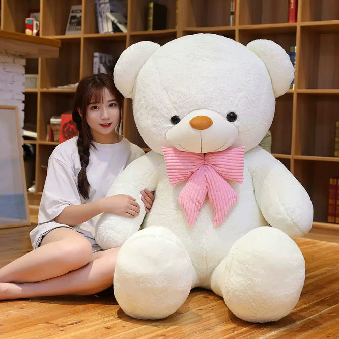 Life-Sized Giant Teddy Bear with Bow — 3.3 Feet (100 cm)