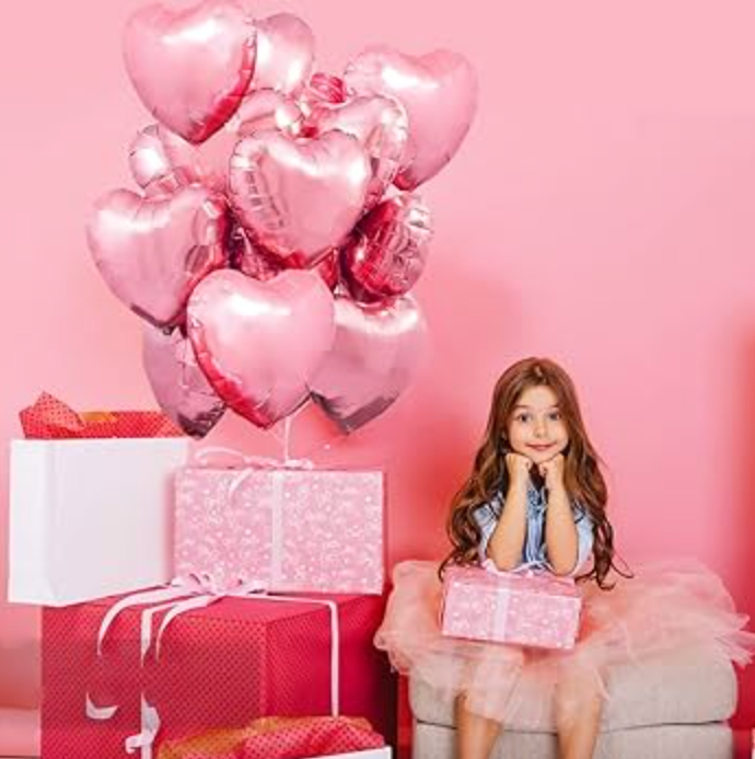18'' Light Pink Heart Mylar Balloon
