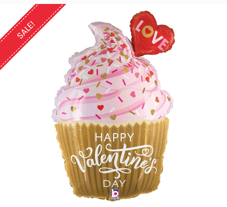 22'' Valentine's Cupcake balloon