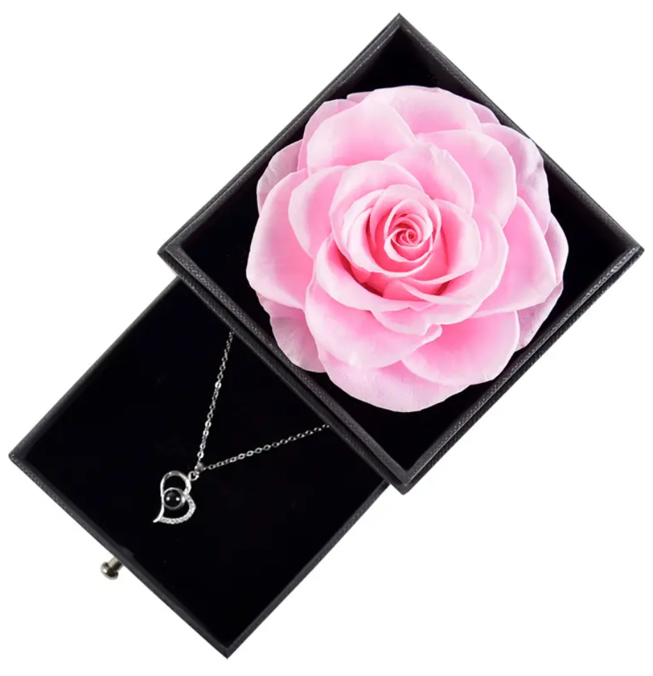 Forever Roses Acrylic jewelry box