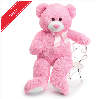 36' Light Pink Plush Teddy Bear