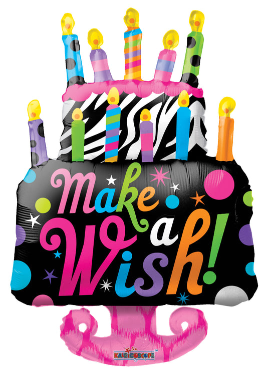 36" Make A Wish Cake Balloon